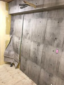 壁面のコンクリートデザインのクロス