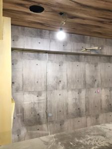 壁面のコンクリートデザインのクロス